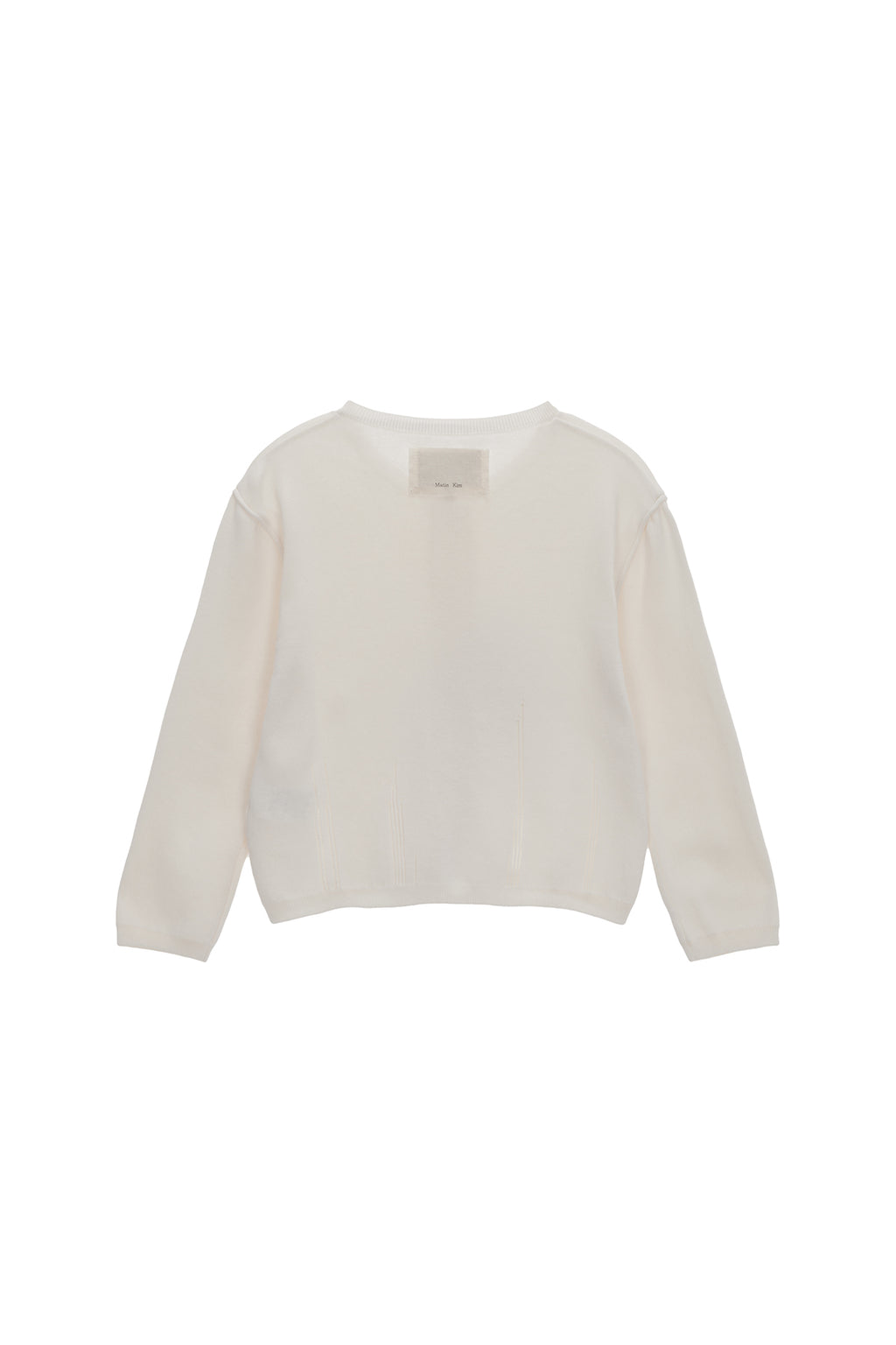 Matin Kim - Three Quarter Sleeve Round Cardigan (White) product image 2 | TRAB K-Fashion Australia