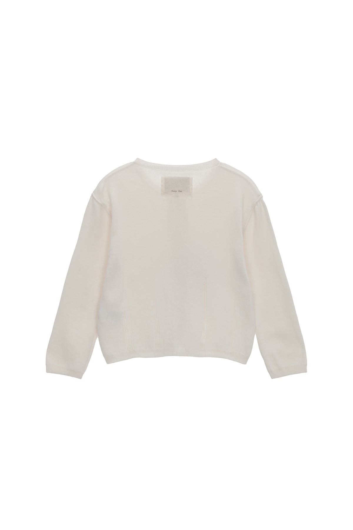 Matin Kim - Three Quarter Sleeve Round Cardigan (White) product image 2 | TRAB K-Fashion Australia