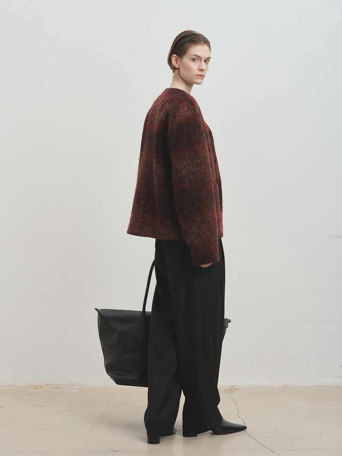 Tonywack - Mohair V-Neck Blouson Italian Fabric (Dark Red) product image 3 | TRAB K-Fashion Australia