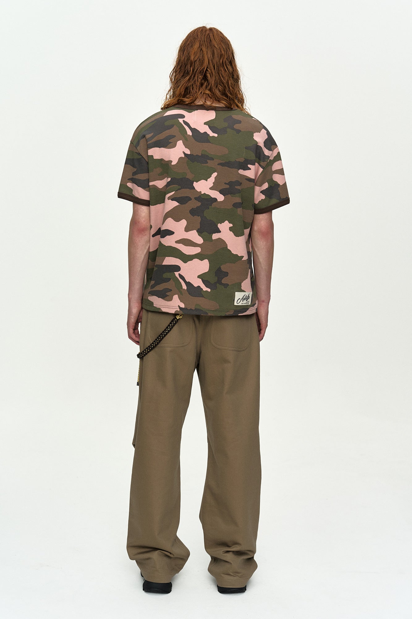 Andersson Bell - (essential) Camouflage Ringer T-Shirt (Pink Camouflage) product image 4 | TRAB K-Fashion Australia