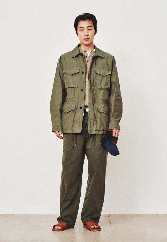 Art if acts - Back satin Garment Field Jacket (Sage Green) product image 1 | TRAB K-Fashion Australia