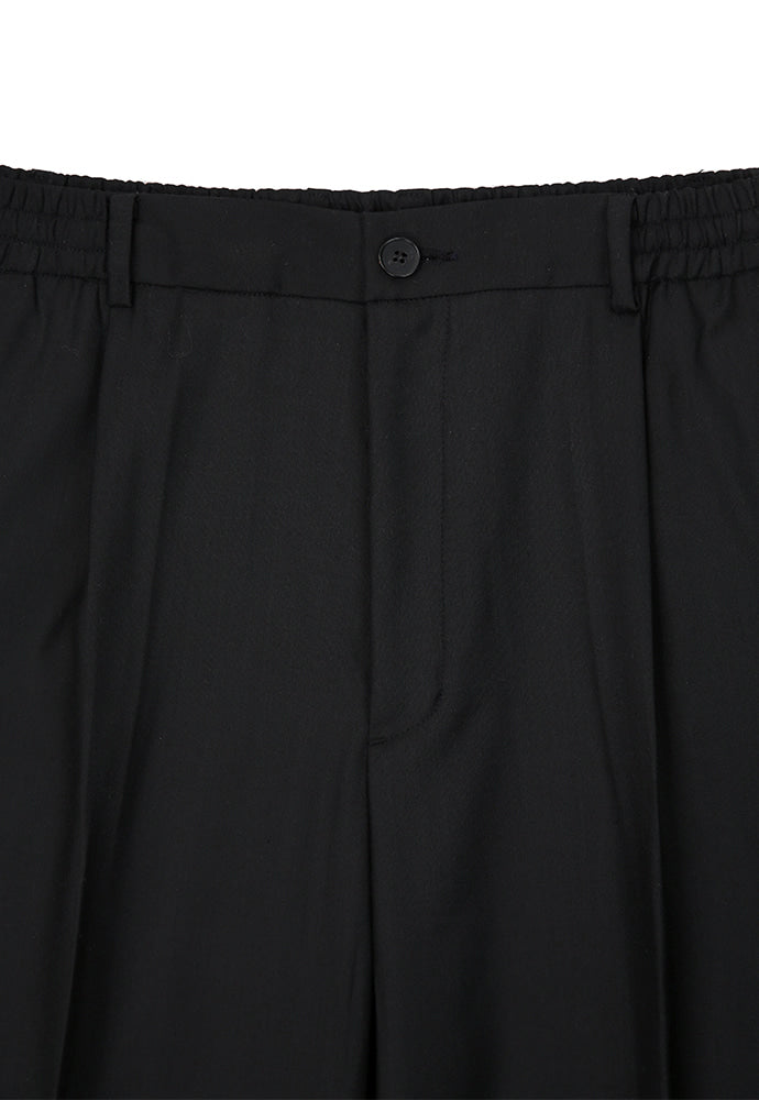 Tonywack - High-Density Wool Drawstring Wide Trousers (Black) product image 7 | TRAB K-Fashion Australia