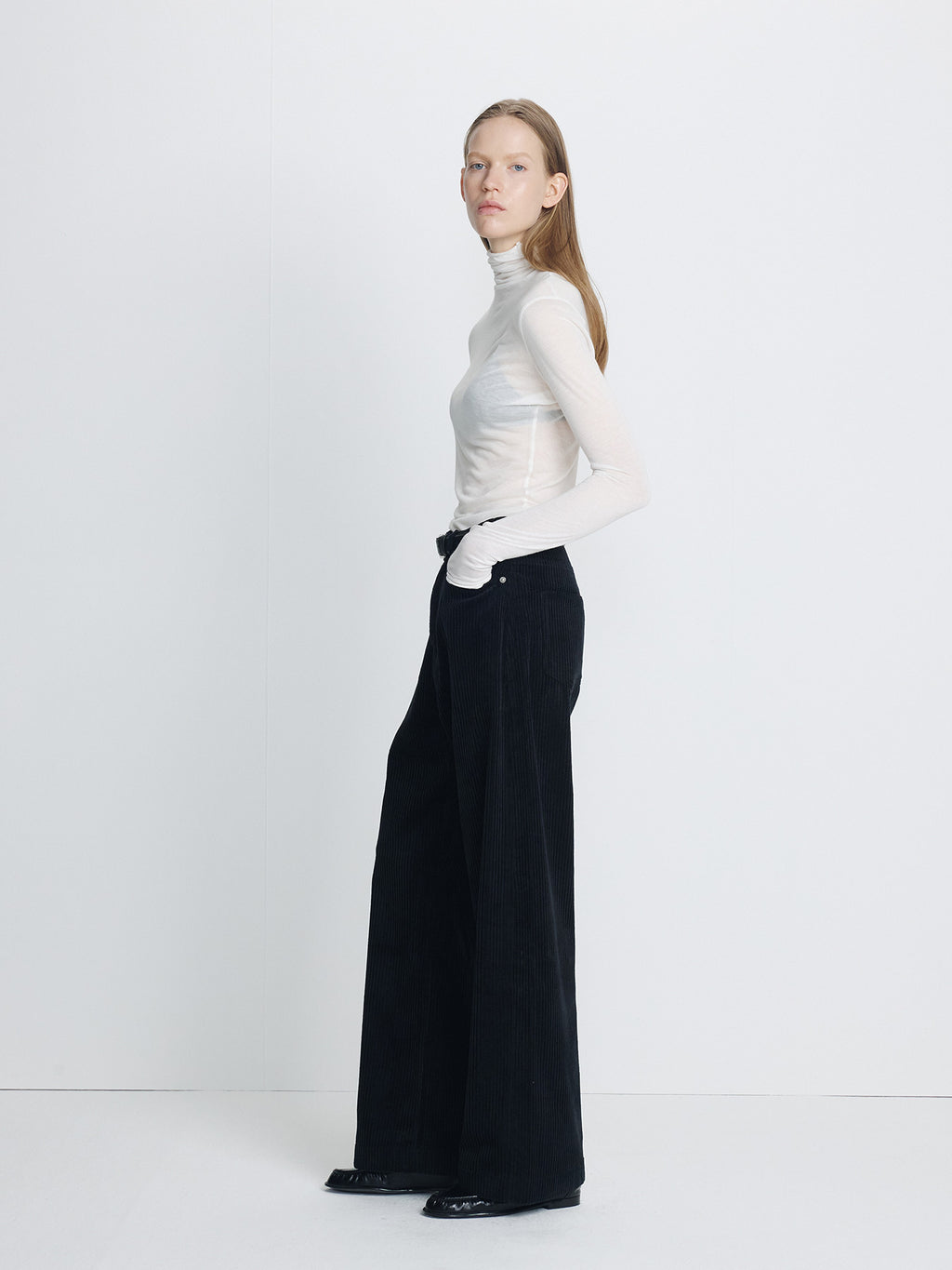 Tonywack - Wide-Leg Corduroy Pants (Midnight) product image 1 | TRAB K-Fashion Australia