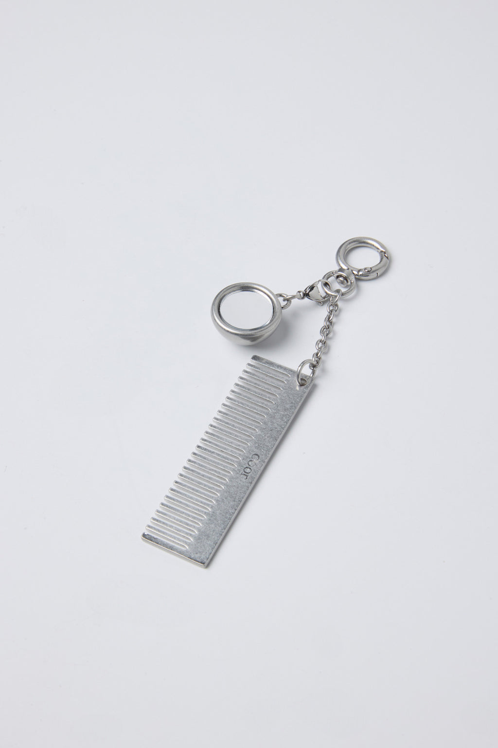 Coor - Metal Comb & Mirror Keyring (Silver) product image 5 | TRAB K-Fashion Australia