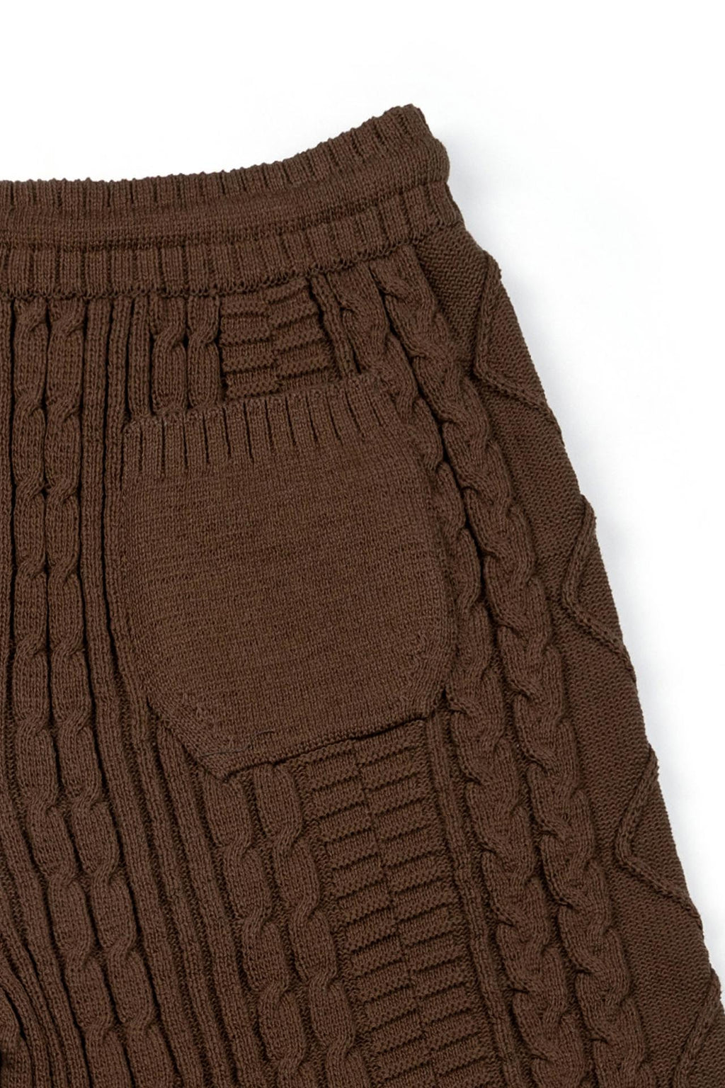 Ioedle - Seeping New Town Cable Knit Shorts (Brown) product image 6 | TRAB K-Fashion Australia