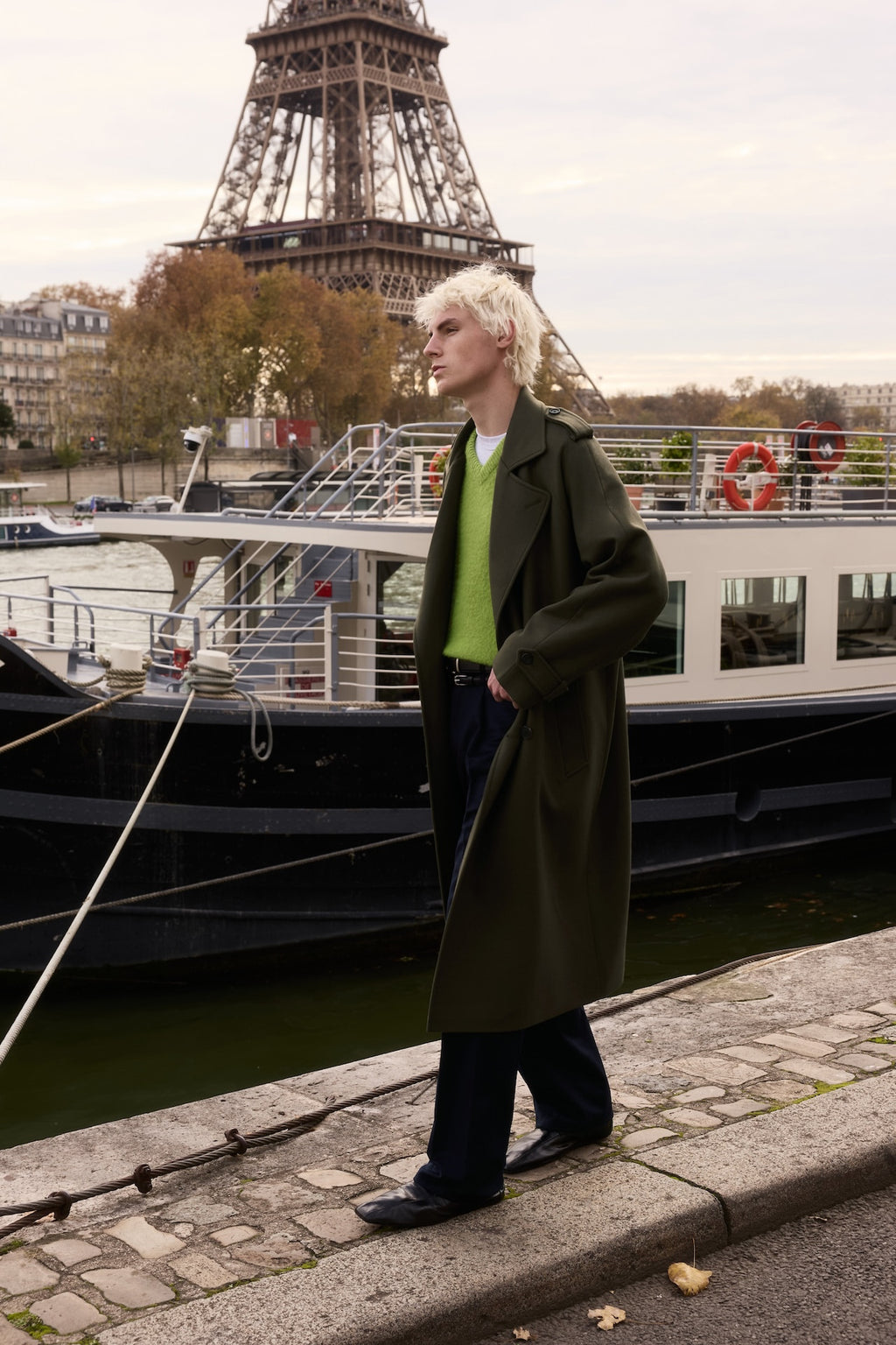 STU - Crease Belt Slacks In Cashmere (Navy) product image 5 | TRAB K-Fashion Australia