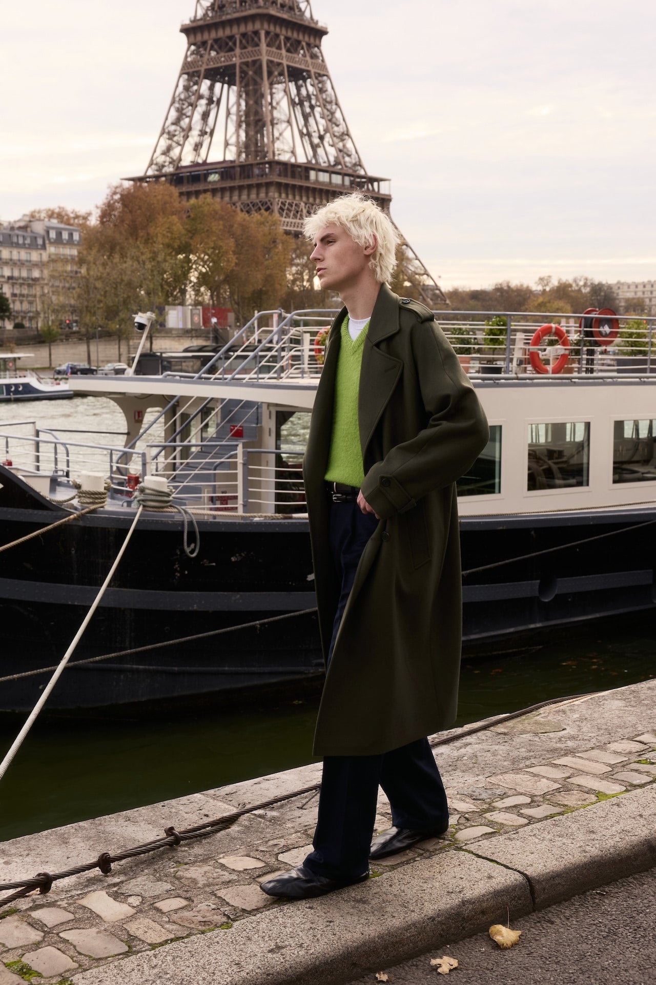 STU - Crease Belt Slacks In Cashmere (Navy) product image 5 | TRAB K-Fashion Australia