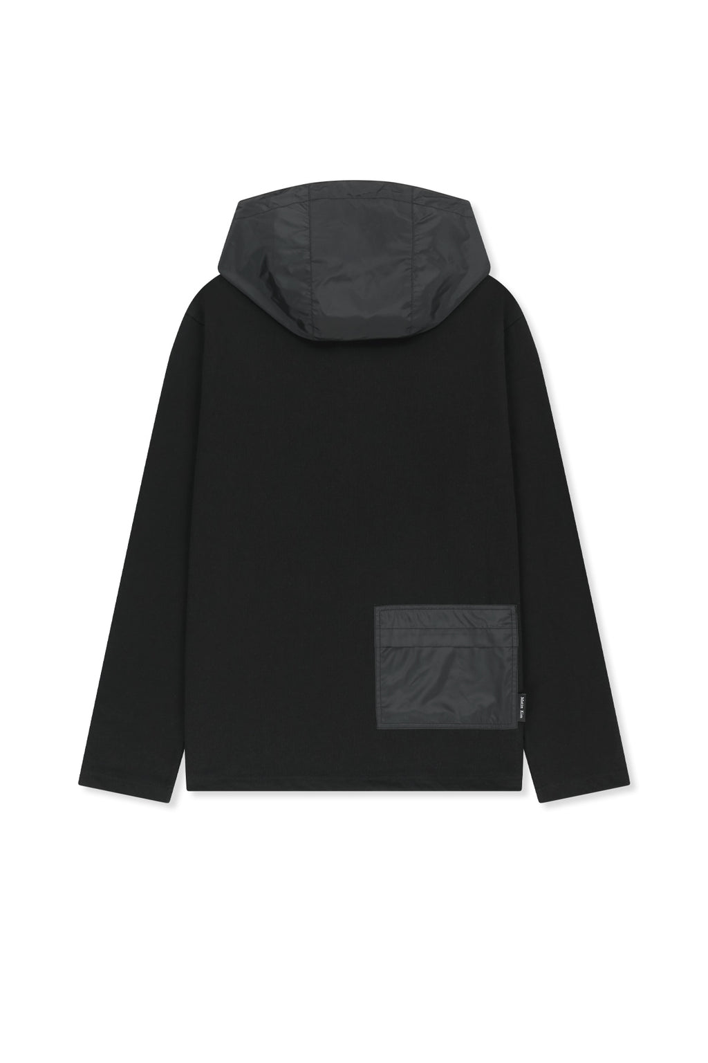 Matin Kim - Color Block Hoody Quarter Zip Up (Black) product image 2 | TRAB K-Fashion Australia