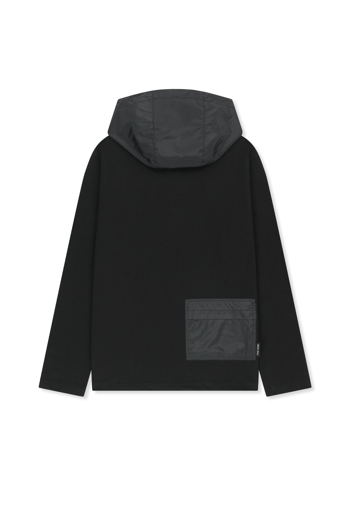 Matin Kim - Color Block Hoody Quarter Zip Up (Black) product image 2 | TRAB K-Fashion Australia