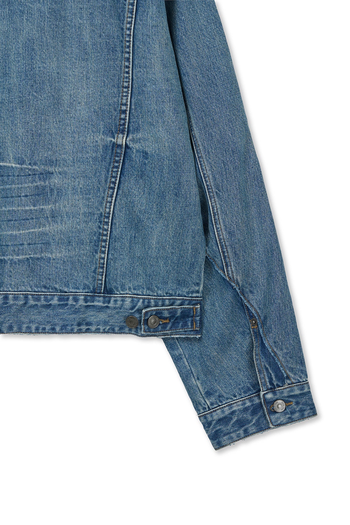 Matin Kim - Vintage Washed Denim Trucker (Blue) product image 5 | TRAB K-Fashion Australia