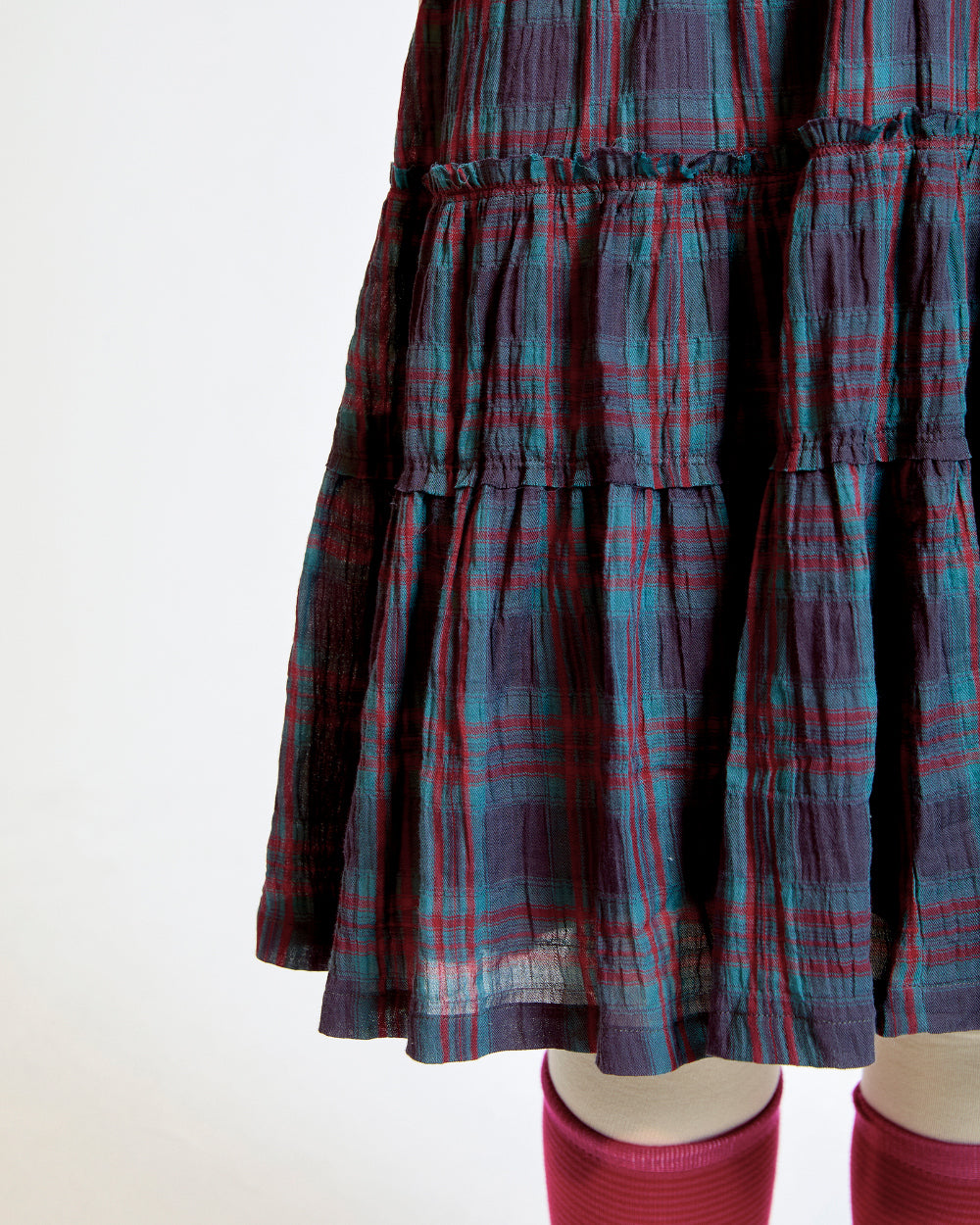 Coyseio - Raw Edge Check One Piece (Purple) product image 8 | TRAB K-Fashion Australia