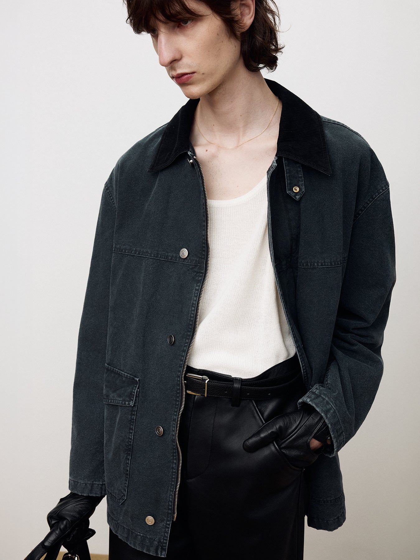 Tonywack - Garment Washed Chore Jacket (Faded Navy) product image 7 | TRAB K-Fashion Australia
