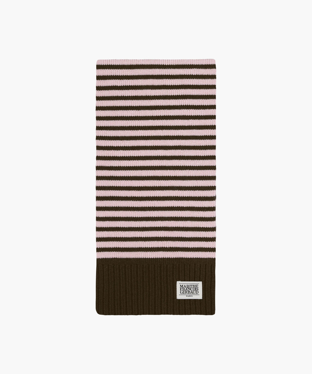 Marithe & Francois Girbaud - Classic Logo Knit Muffler (Pink) product image 2 | TRAB K-Fashion Australia
