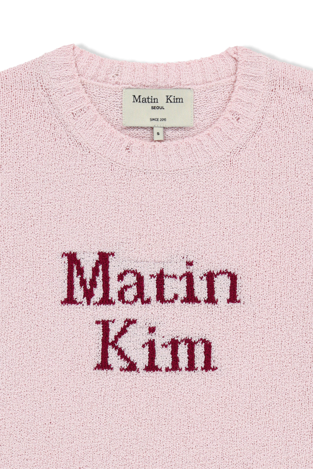 Matin Kim - [Pre-Order – Ships June 17] Half Sleeve Logo Pullover (Pink) product image 3 | TRAB K-Fashion Australia