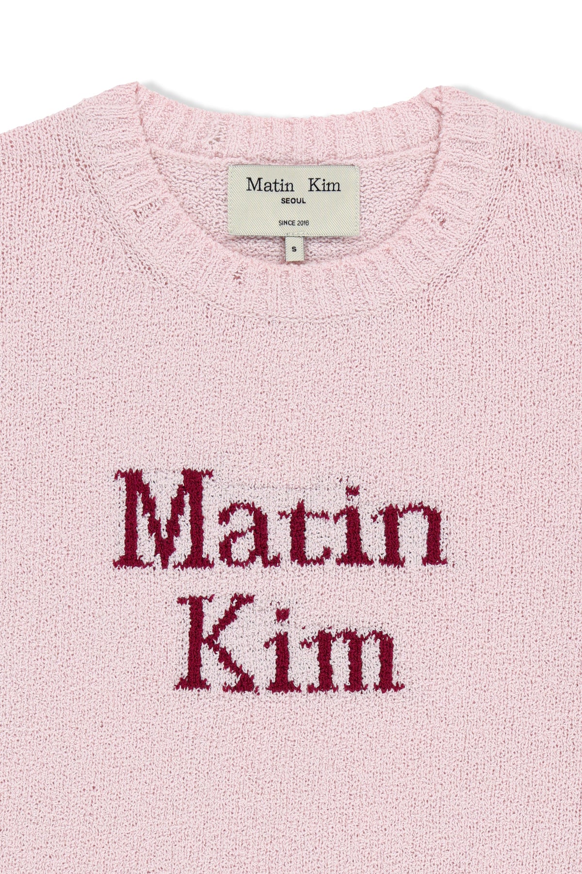 Matin Kim - [Pre-Order – Ships June 17] Half Sleeve Logo Pullover (Pink) product image 3 | TRAB K-Fashion Australia