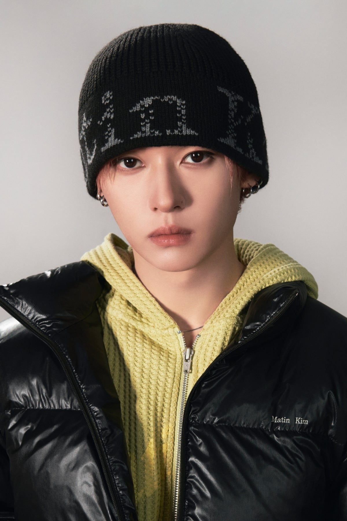 Matin Kim - Matin Logo Waffle Hoody Zip Up (Lime) product image 1 | TRAB K-Fashion Australia