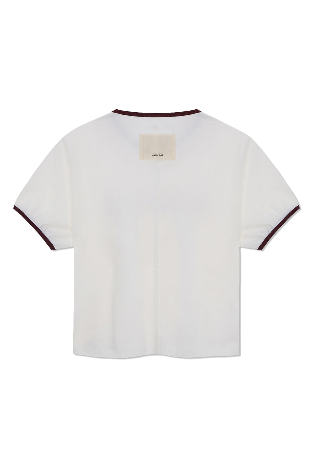 Matin Kim - Stud Logo Ringer Top (White) product image 2 | TRAB K-Fashion Australia