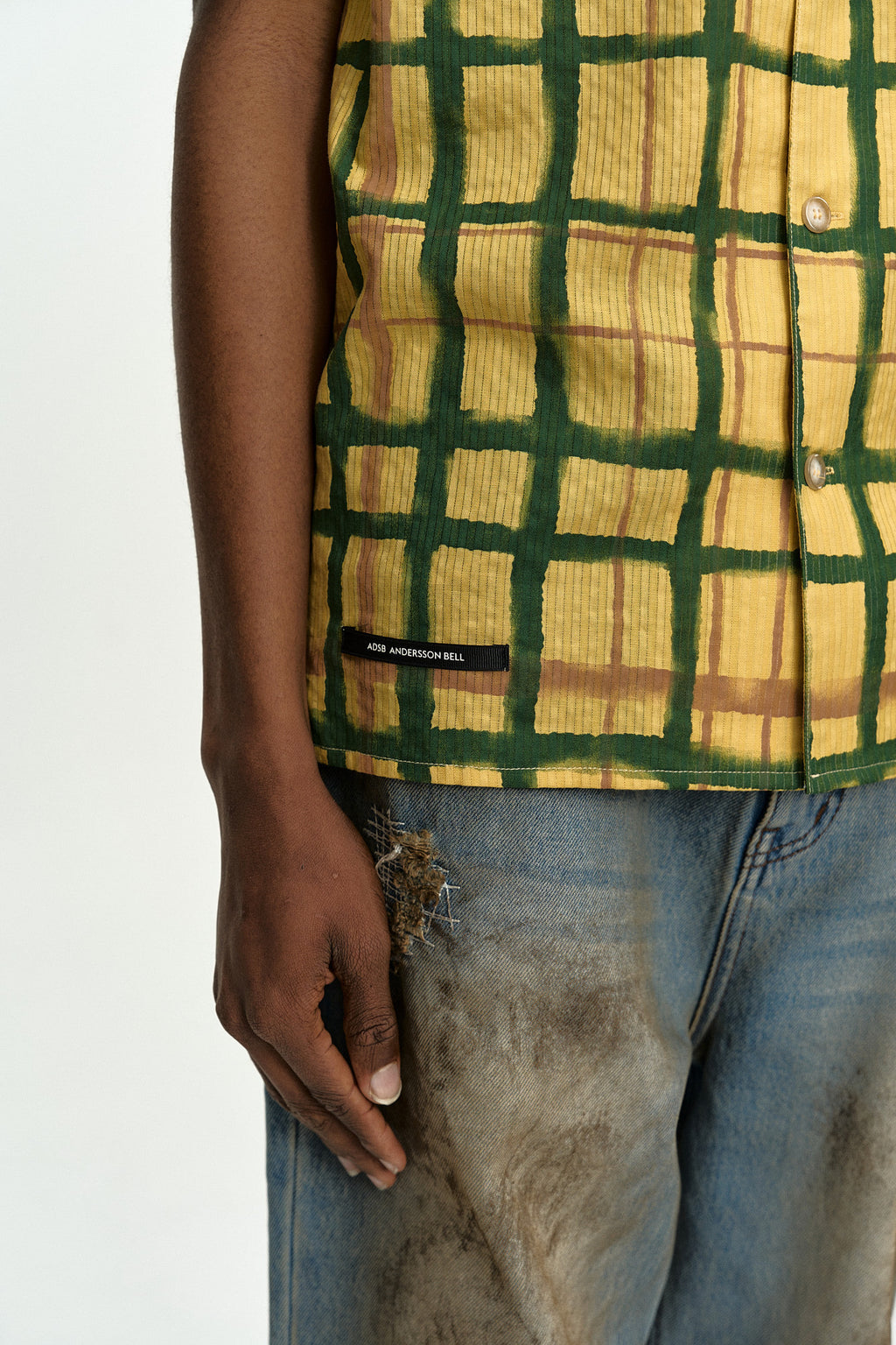 Andersson Bell - Rothko Open Collar Shirt (Yellow) product image 7 | TRAB K-Fashion Australia