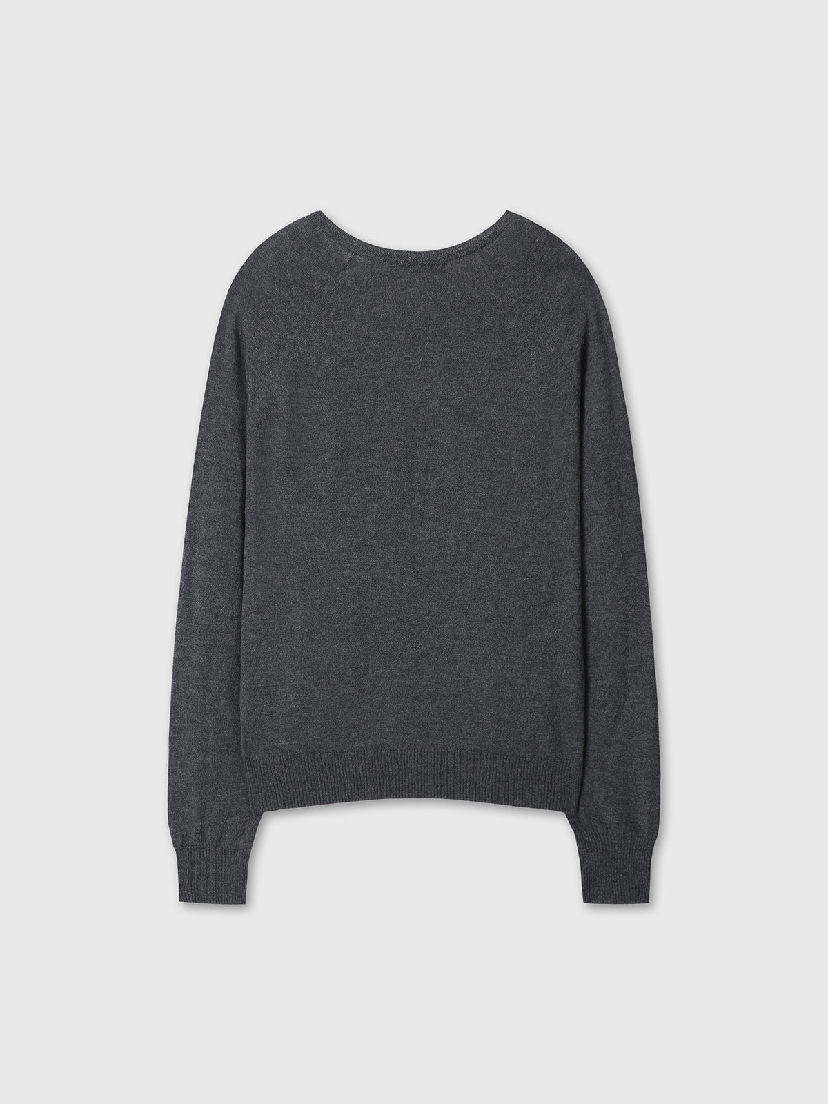 Tonywack - Superfine Merino Wool Raglan V-Neck Sweater (Charcoal) product image 11 | TRAB K-Fashion Australia