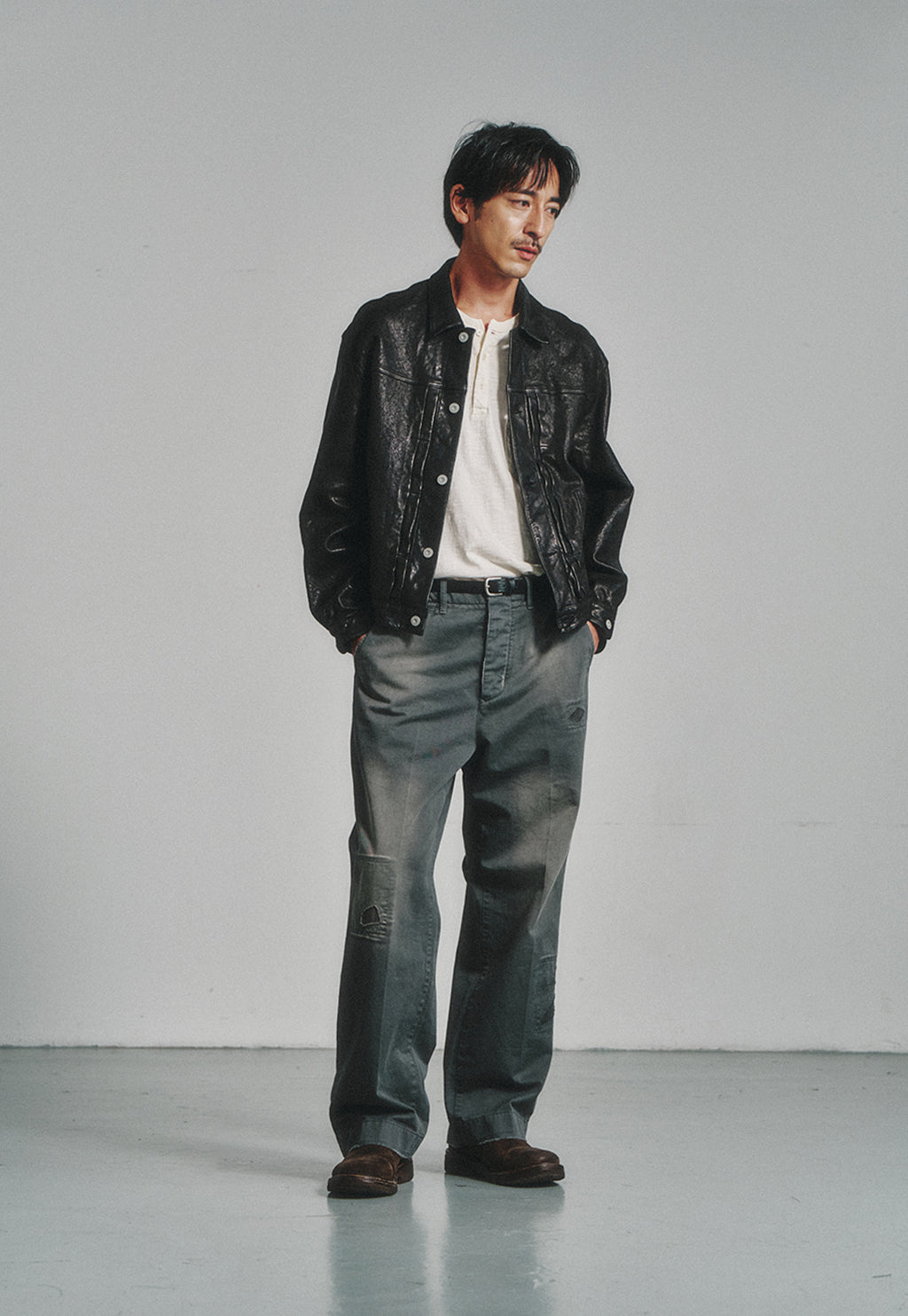 Art if acts - Washed Leather Trucker (Black) product image 5 | TRAB K-Fashion Australia
