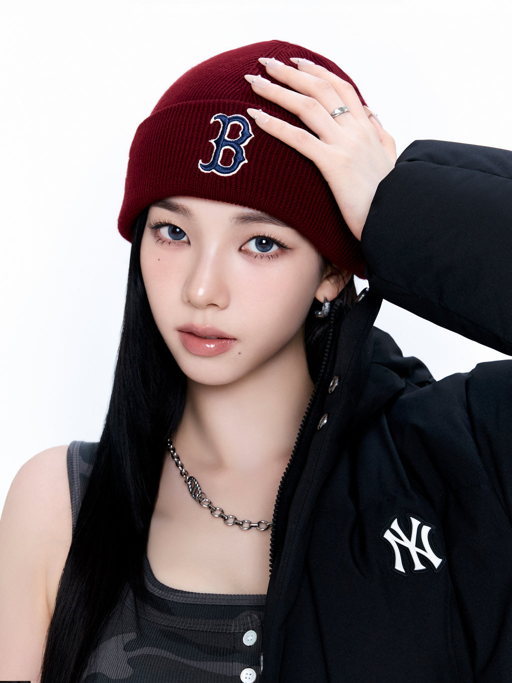 MLB Korea - MLB Patch Beanie Boston Red Sox (Wine) product image 1 | TRAB K-Fashion Australia