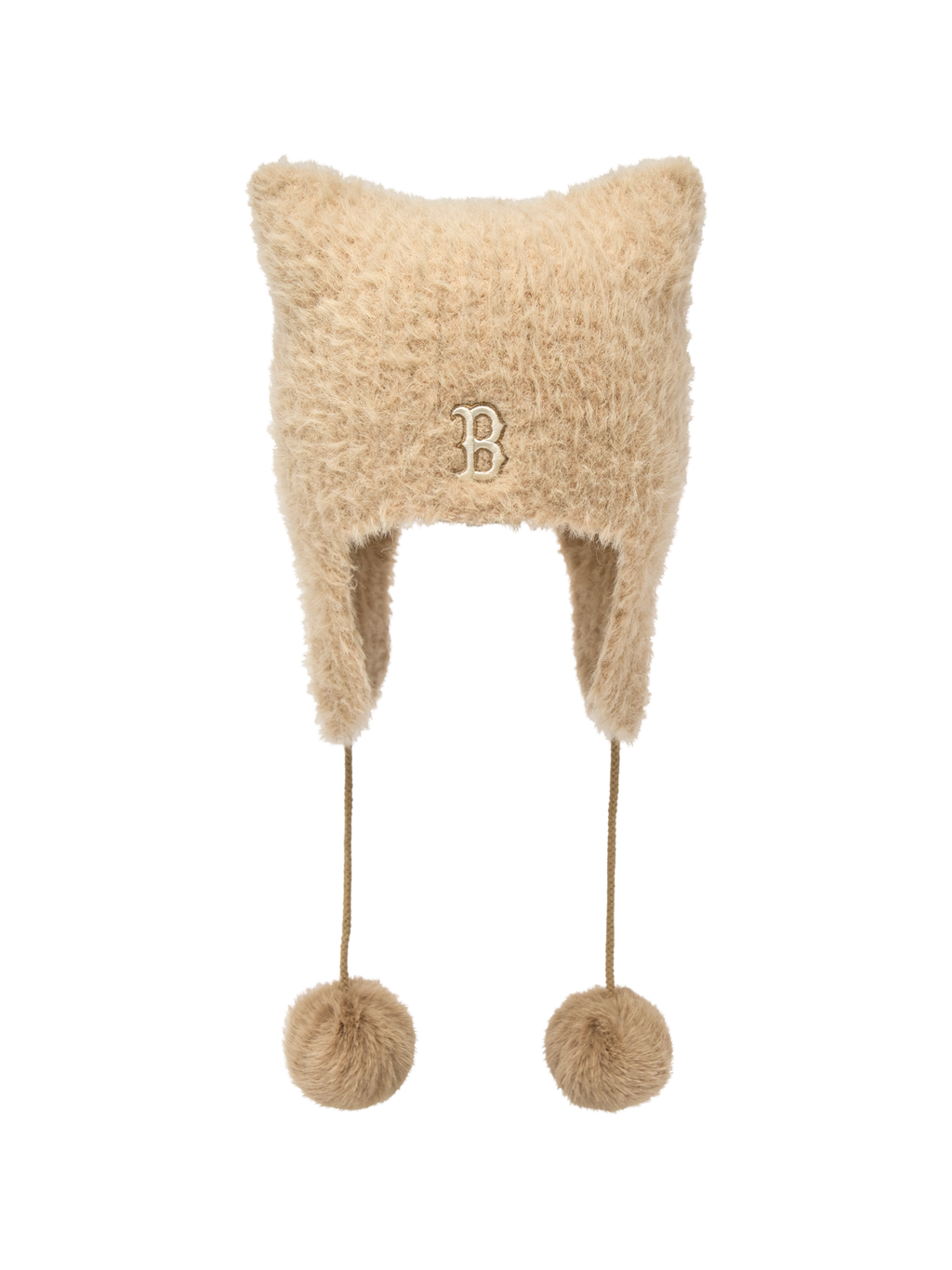 MLB Korea - MLB Fur Meow Earflap Beanie Boston Red Sox (Beige) product image 1 | TRAB K-Fashion Australia