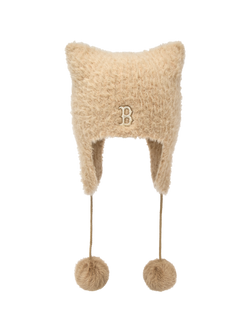 MLB Korea - MLB Fur Meow Earflap Beanie Boston Red Sox (Beige) product image 1 | TRAB K-Fashion Australia