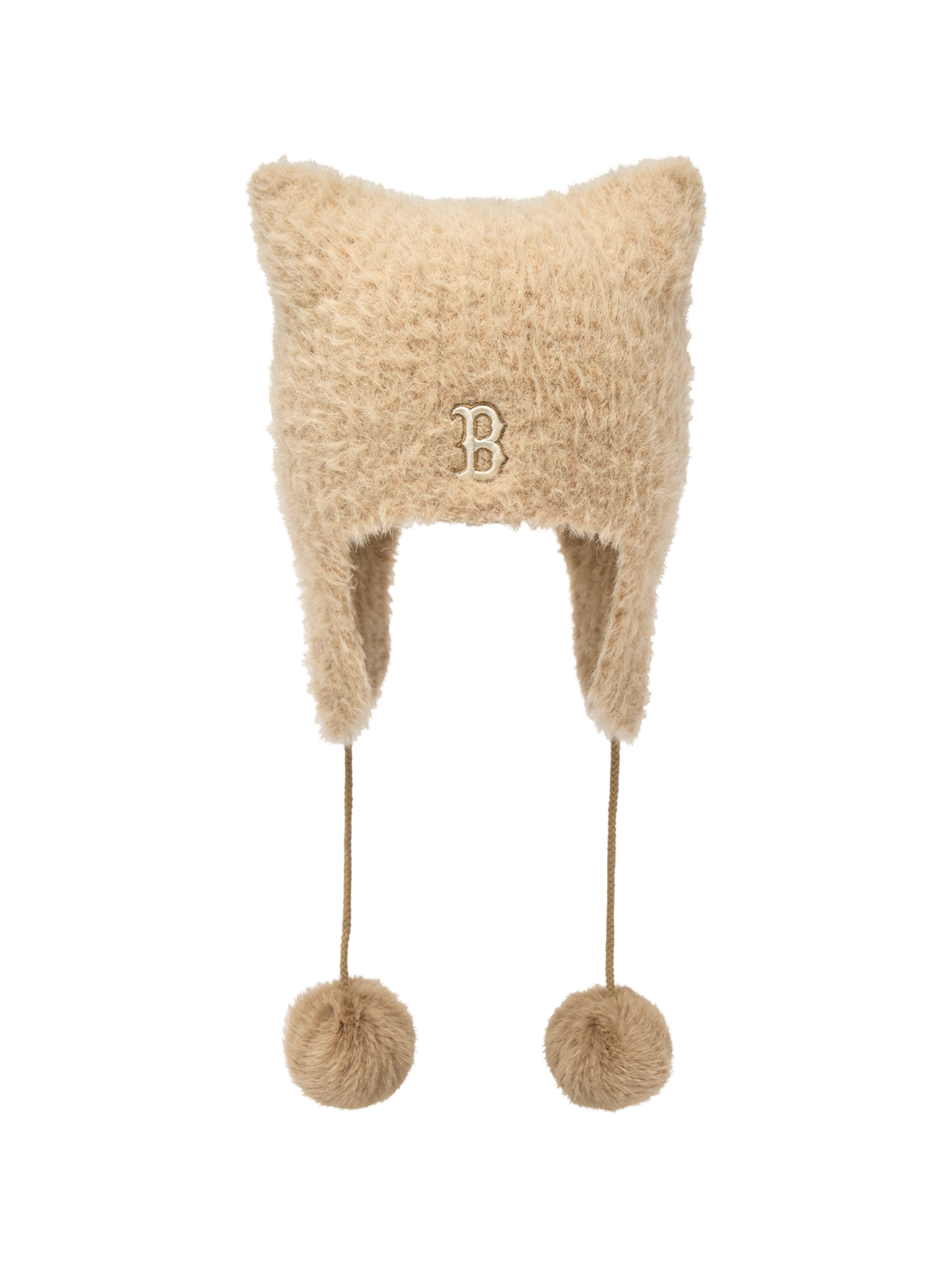 MLB Korea - MLB Fur Meow Earflap Beanie Boston Red Sox (Beige) product image 1 | TRAB K-Fashion Australia