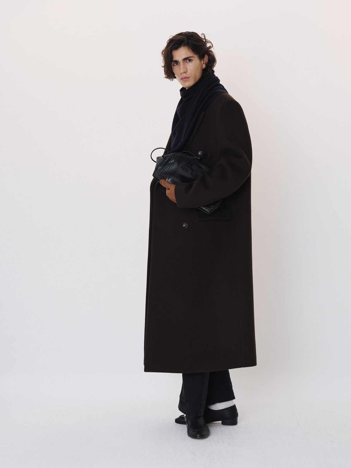Recto - Classic Tailored Double Breasted Coat (Dark Chocolate) product image 2 | TRAB K-Fashion Australia