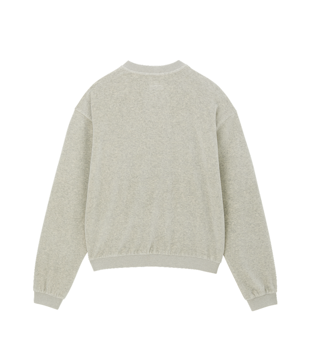 Llege - Velour Oversized Sweatshirt (Grey) product image 2 | TRAB K-Fashion Australia