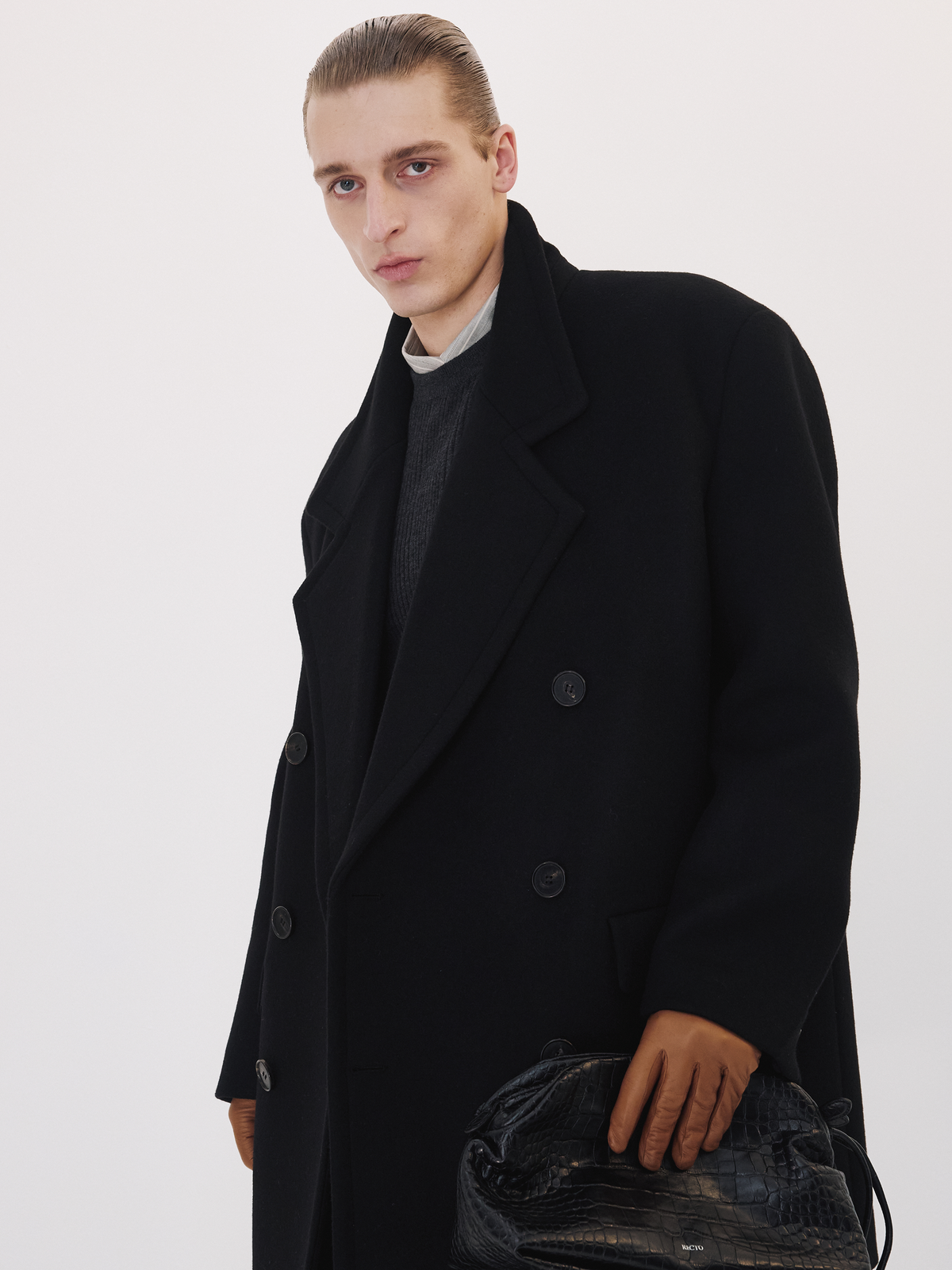 Recto - Double Breasted Half Coat (Black) product image 2 | TRAB K-Fashion Australia