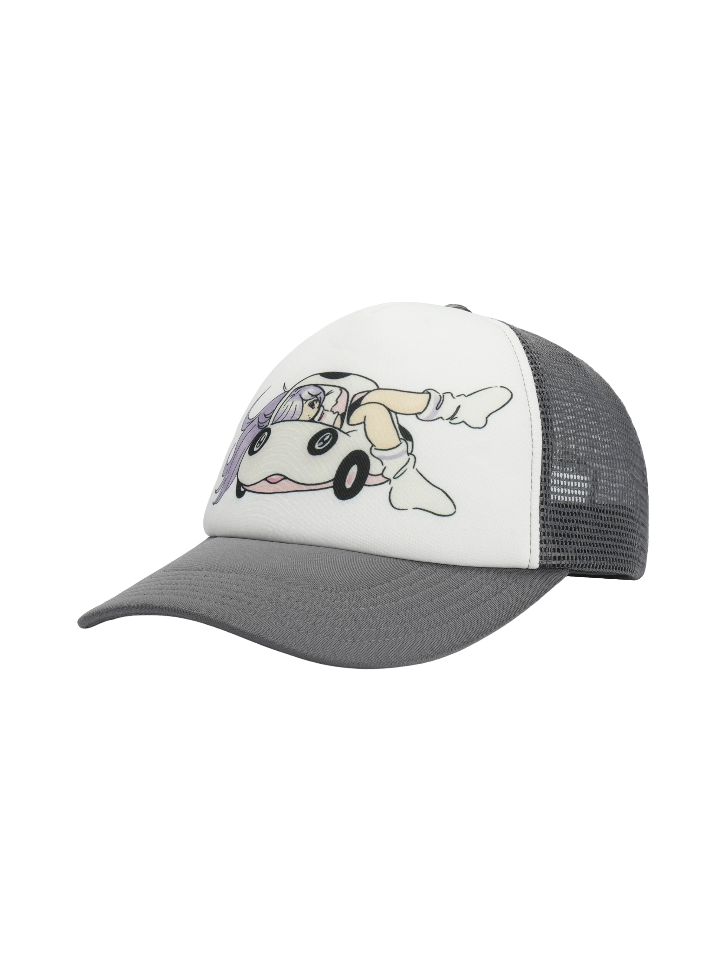 San San Gear - San San X Yuminha Mesh Cap (Grey) product image 2 | TRAB K-Fashion Australia