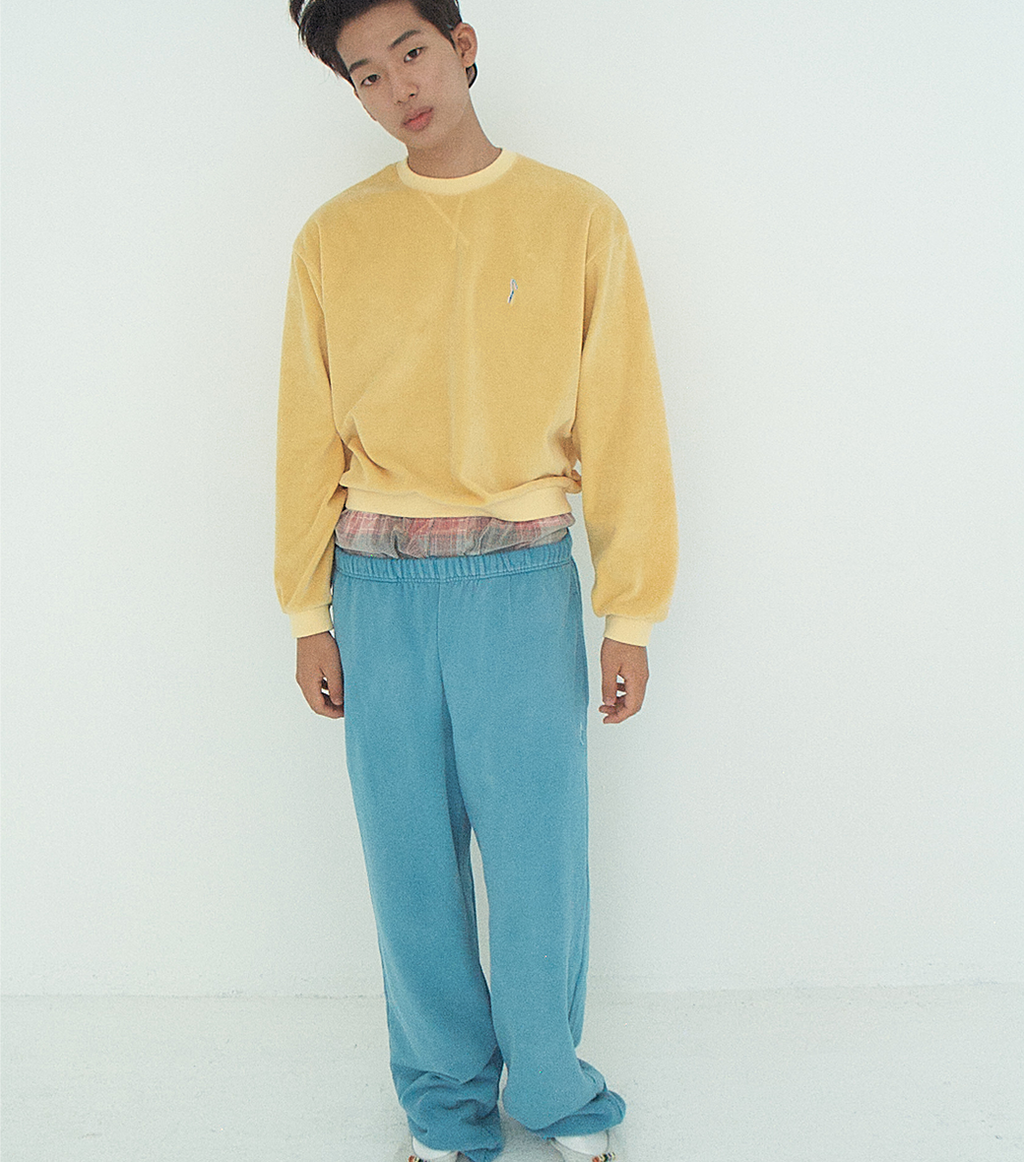 Llege - Garment Dyed Sweat Jogger Pants (Blue) product image 6 | TRAB K-Fashion Australia