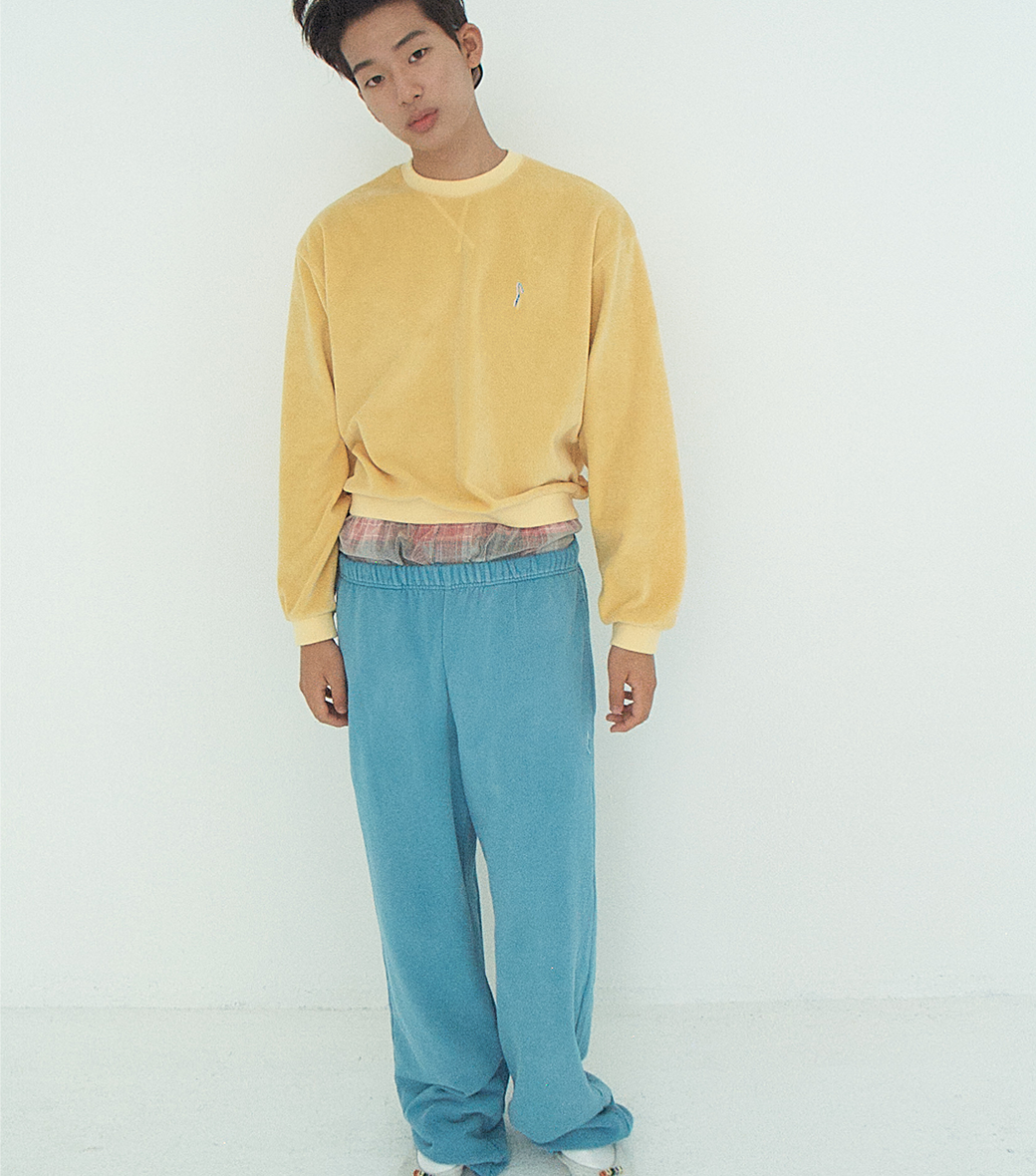 Llege - Garment Dyed Sweat Jogger Pants (Blue) product image 6 | TRAB K-Fashion Australia