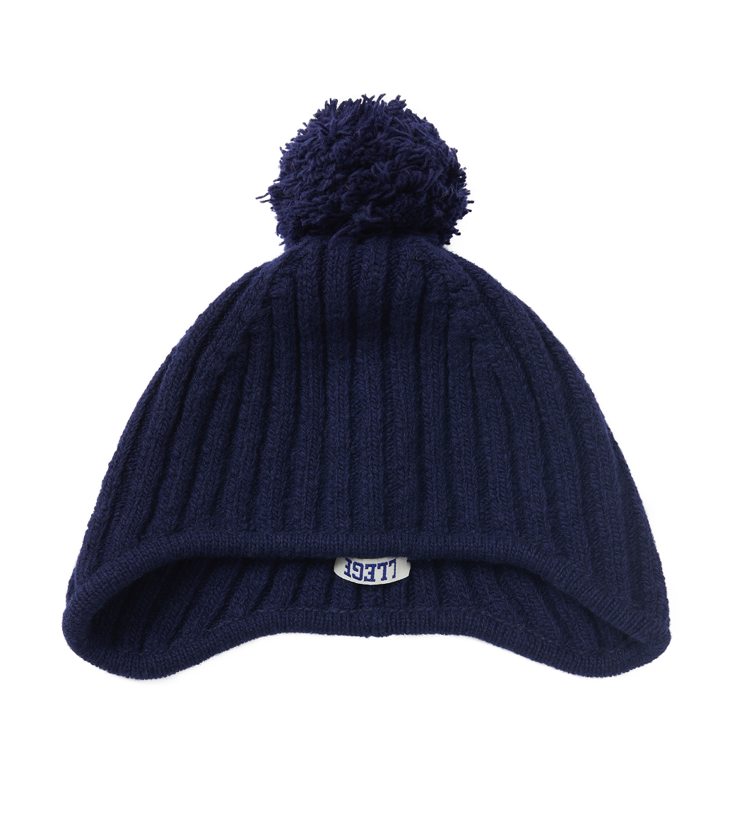 Llege - Pom Pom Earmuff Beanie (Dark Navy) product image 2 | TRAB K-Fashion Australia