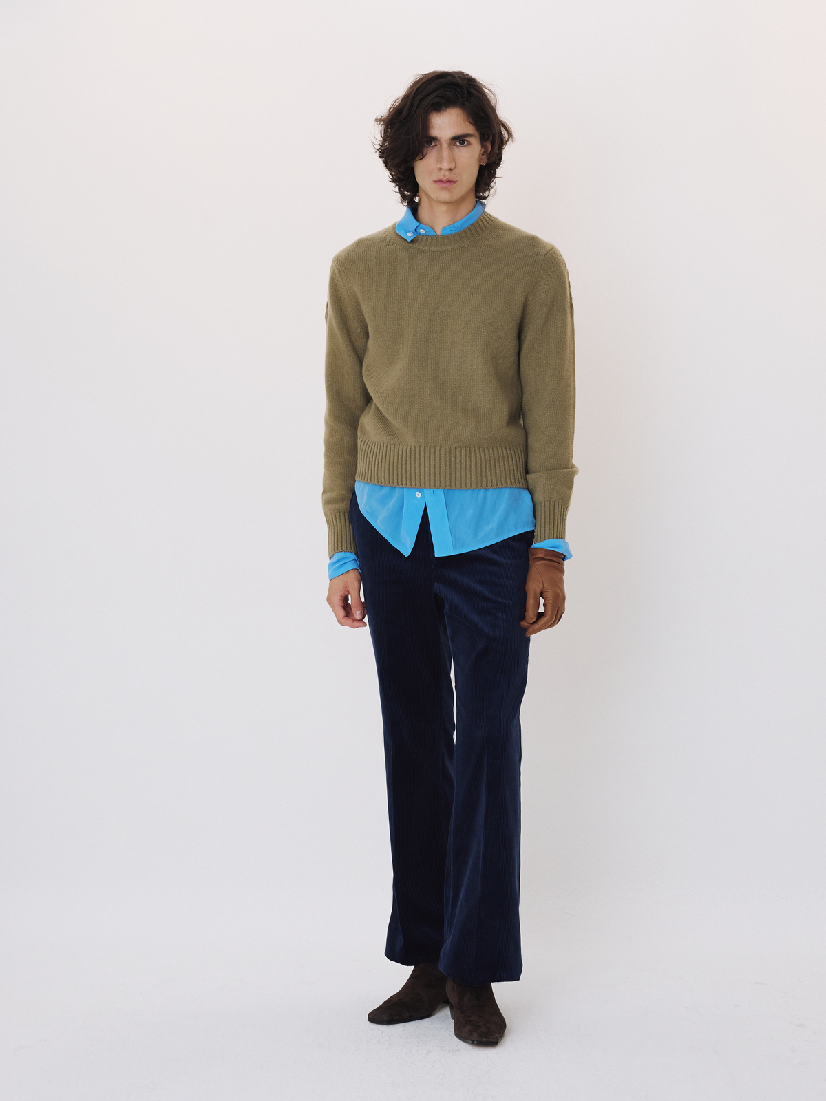 Recto - Corduroy Flare Pants (Indigo Blue) product image 2 | TRAB K-Fashion Australia