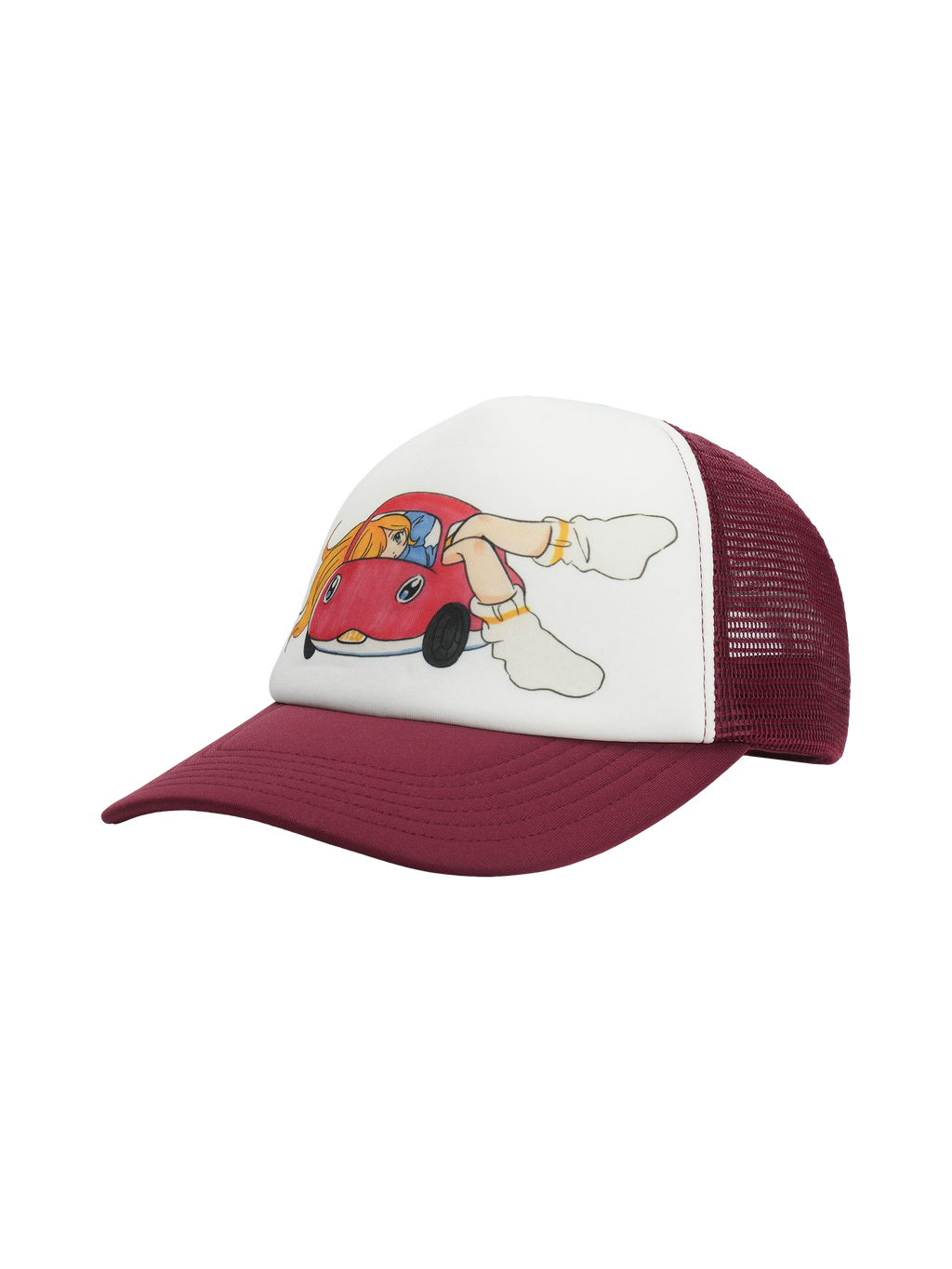 San San Gear - San San X Yuminha Mesh Cap (Wine) product image 2 | TRAB K-Fashion Australia