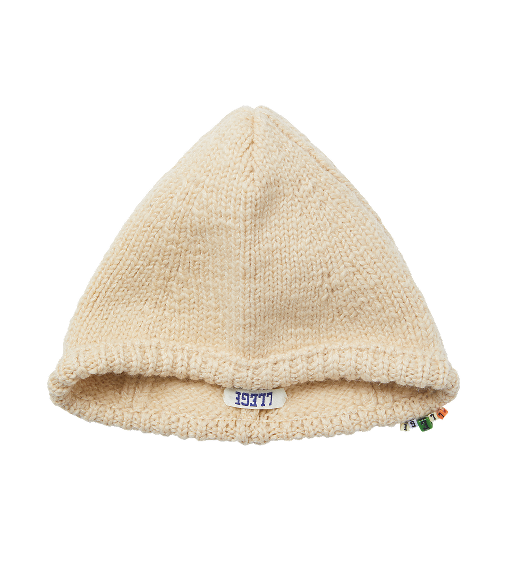 Llege - Cube Detail Cable Earmuff Beanie (Beige) product image 2 | TRAB K-Fashion Australia