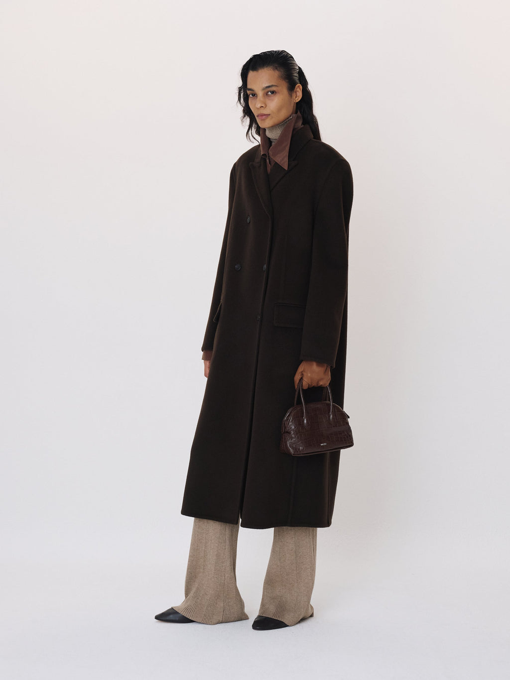 Recto - Croc-Effect Singular Tote Mini (Croc Brown) product image 2 | TRAB K-Fashion Australia