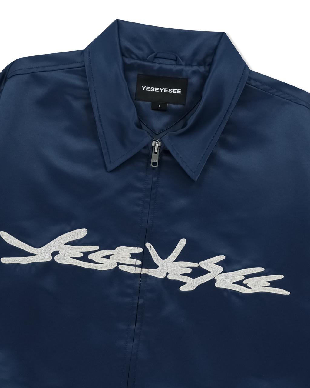 yeseyesee - Chain Stitch Logo Coach Jacket (Navy) product image 5 | TRAB K-Fashion Australia