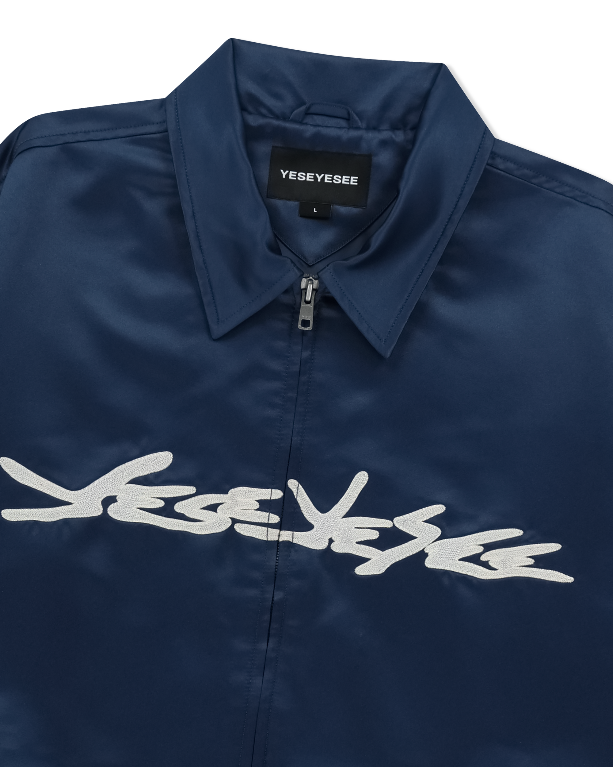 yeseyesee - Chain Stitch Logo Coach Jacket (Navy) product image 5 | TRAB K-Fashion Australia