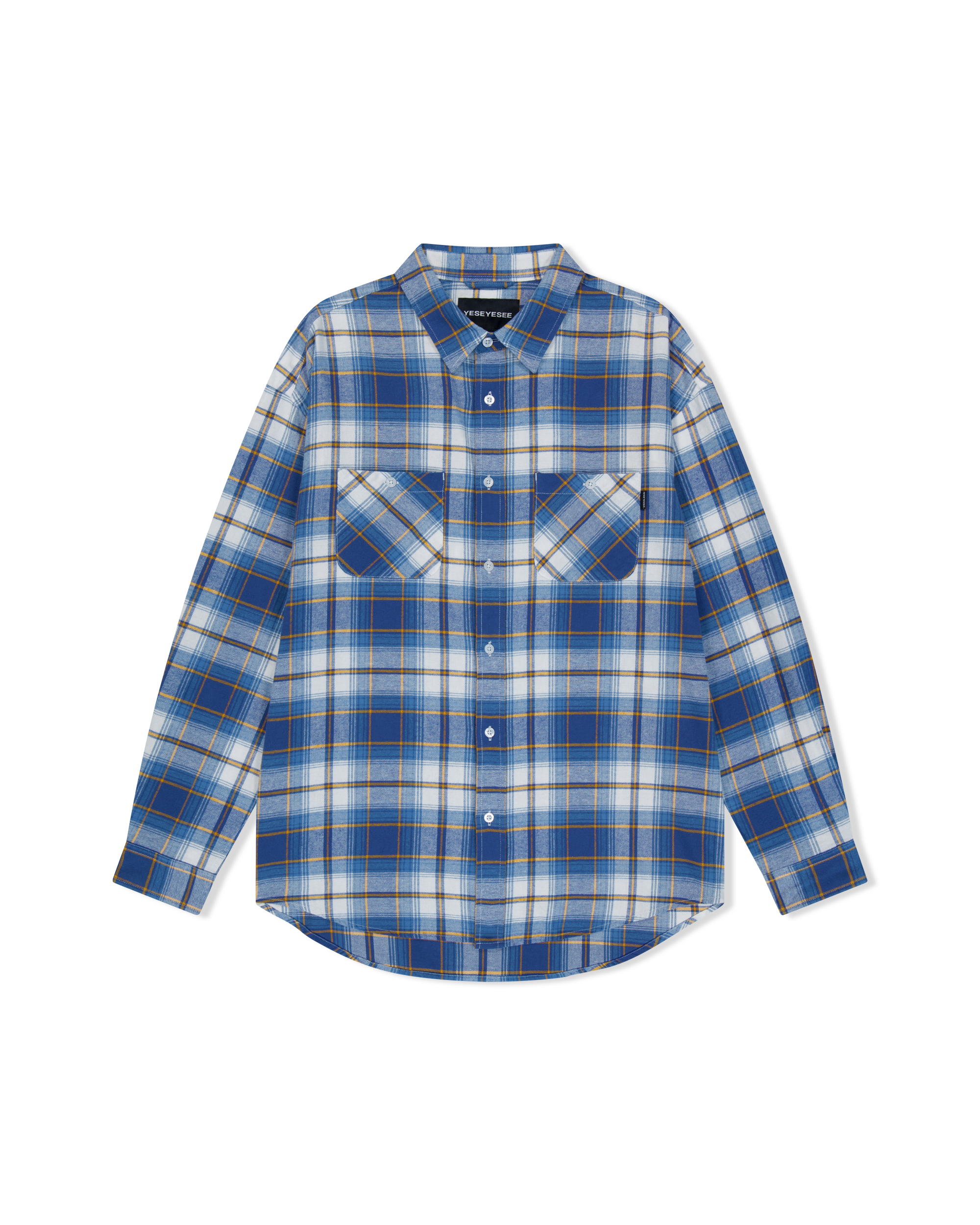 yeseyesee - Flannel Check Shirt (Blue) product image 1 | TRAB K-Fashion Australia
