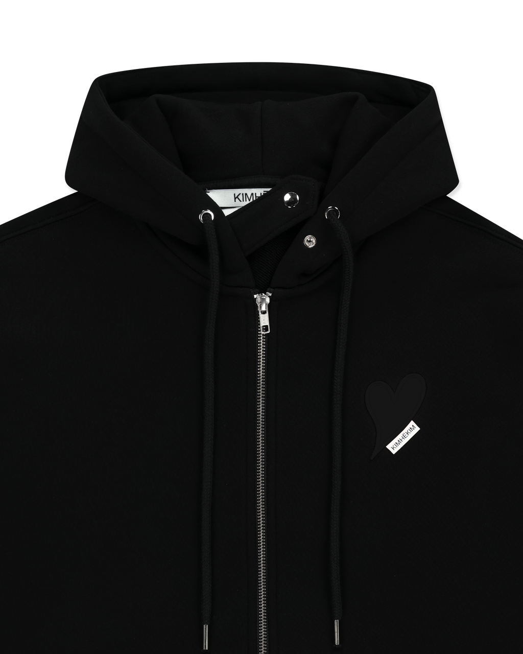 Kimhe Kim - Heart Patch Zip-Up Hoodie (Black) product image 3 | TRAB K-Fashion Australia