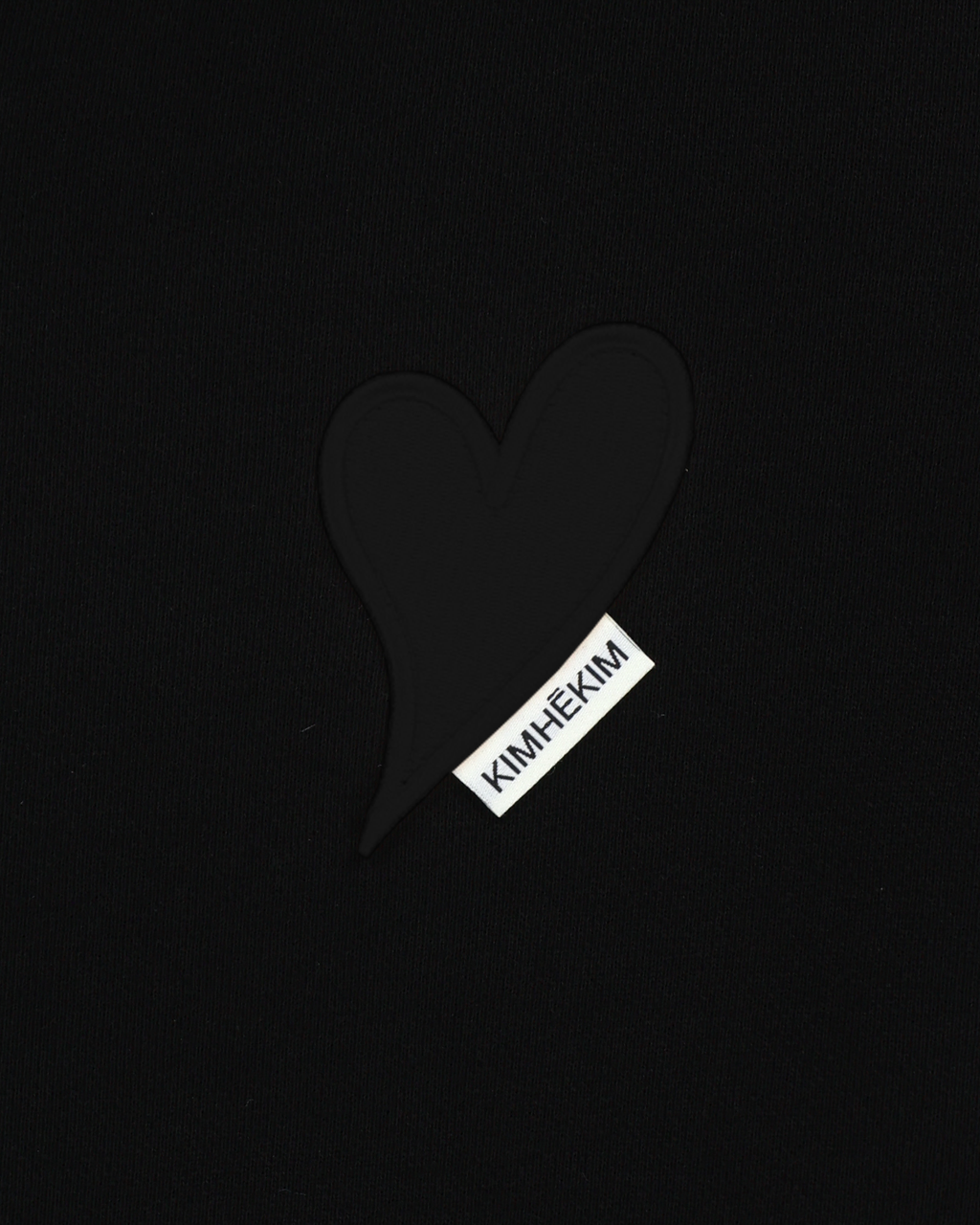 Kimhe Kim - Heart Patch Zip-Up Hoodie (Black) product image 6 | TRAB K-Fashion Australia