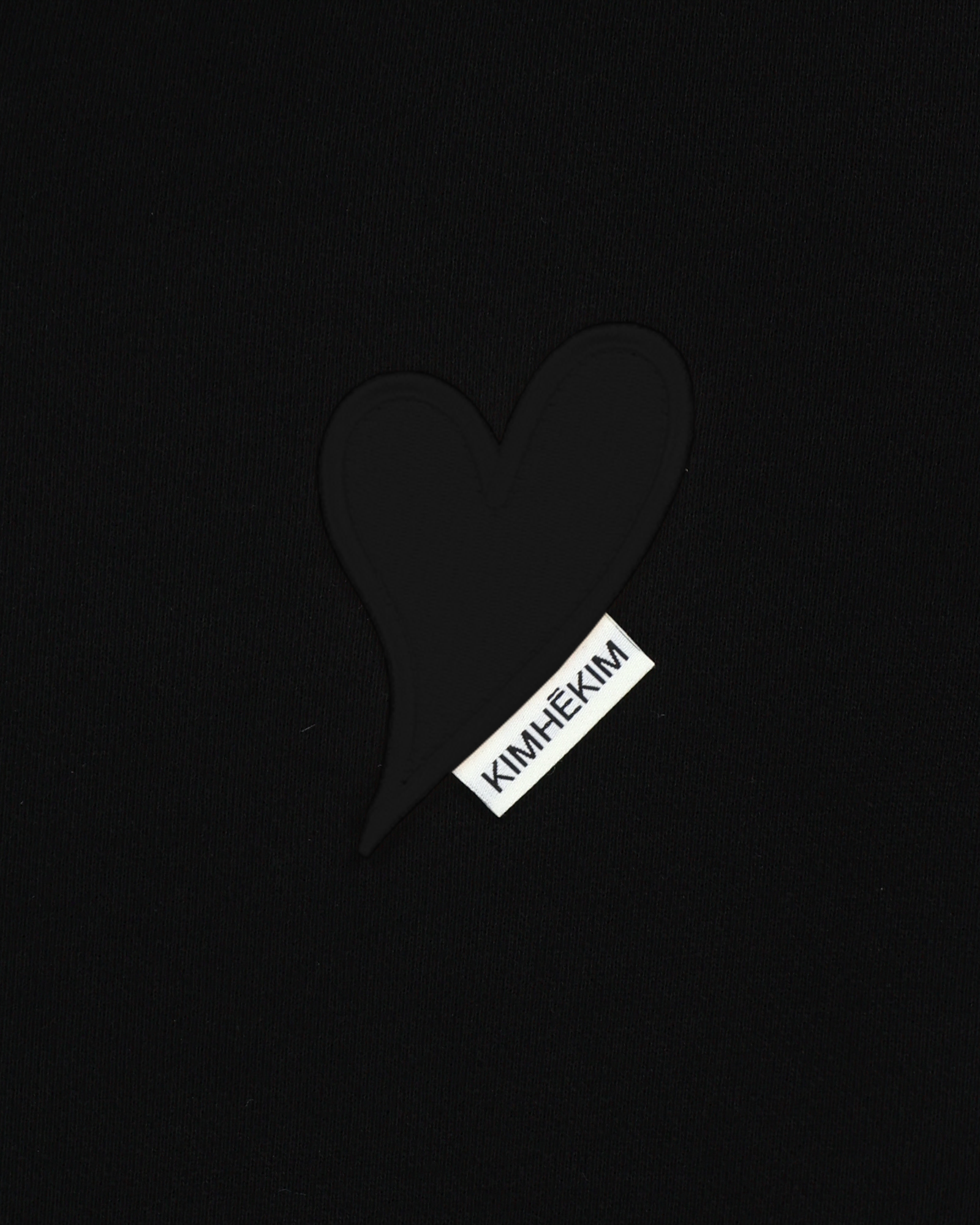 Kimhe Kim - Heart Patch Zip-Up Hoodie (Black) product image 6 | TRAB K-Fashion Australia