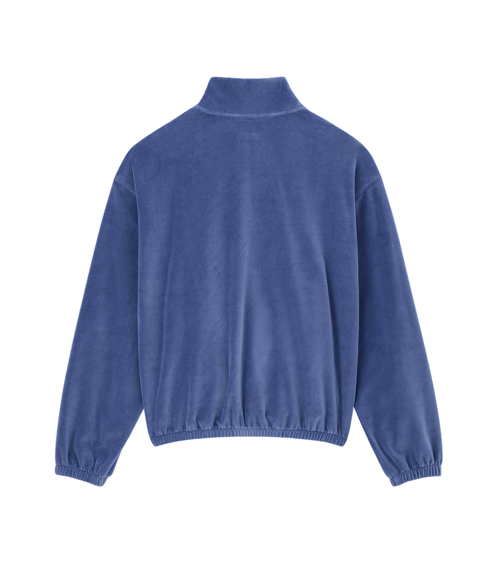 Llege - Velour Half-Zip Pullover (Vintage Blue) product image 2 | TRAB K-Fashion Australia