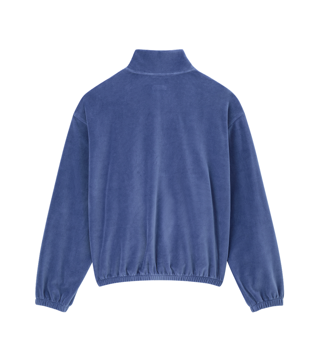 Llege - Velour Half-Zip Pullover (Vintage Blue) product image 2 | TRAB K-Fashion Australia