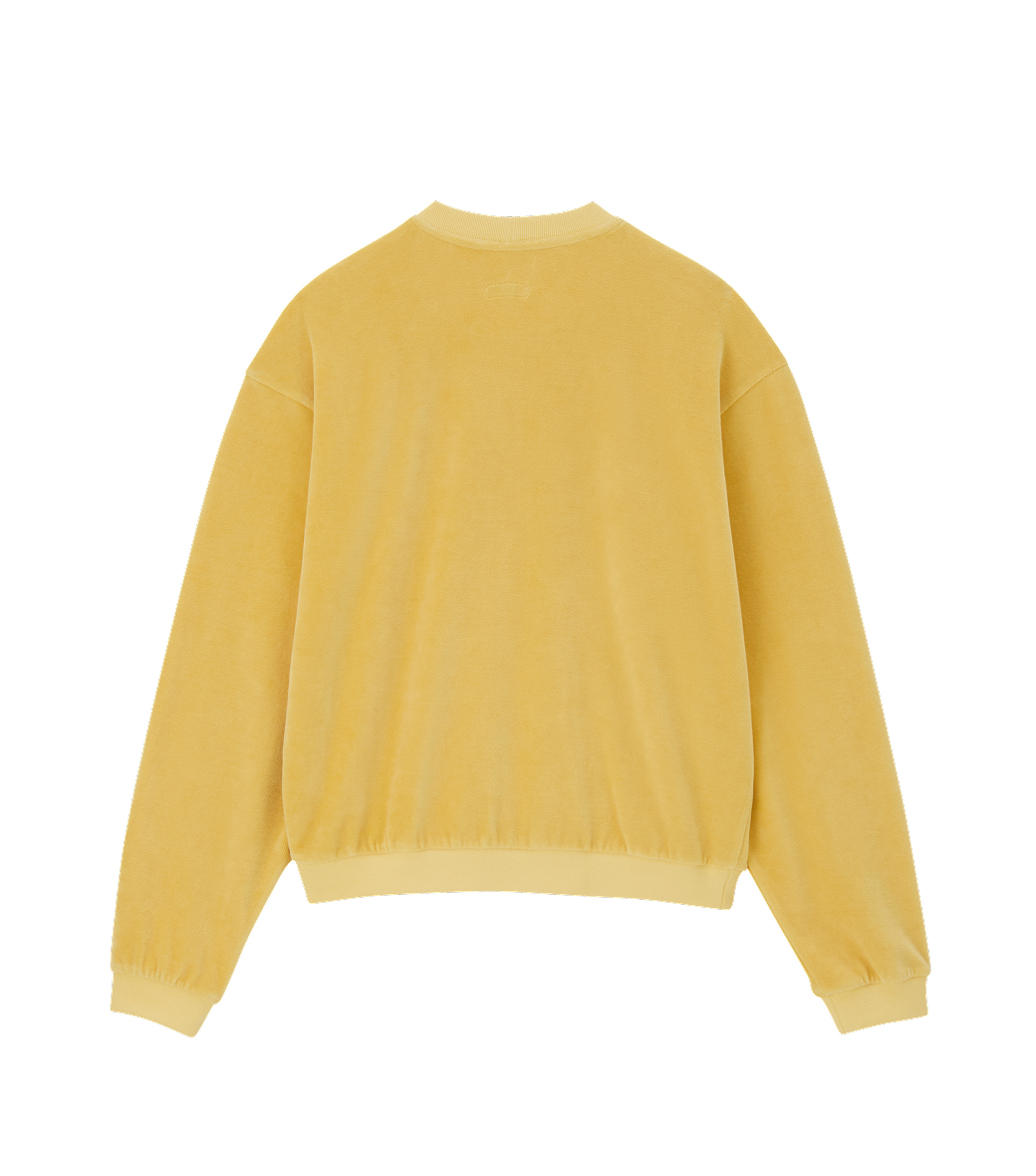 Llege - Velour Oversized Sweatshirt (Yellow) product image 2 | TRAB K-Fashion Australia
