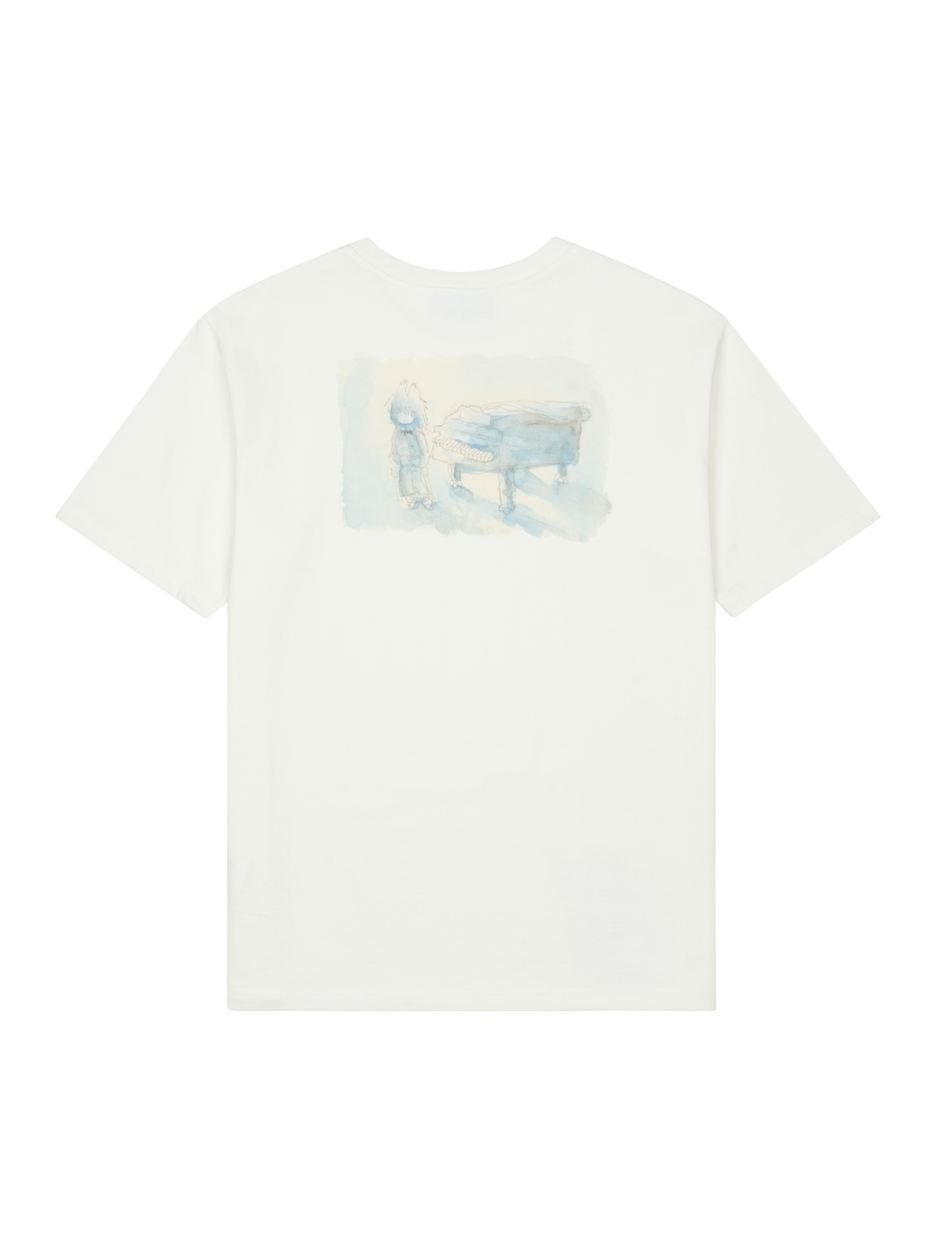 San San Gear - San San X Yuminha Piano T-Shirt (White) product image 2 | TRAB K-Fashion Australia