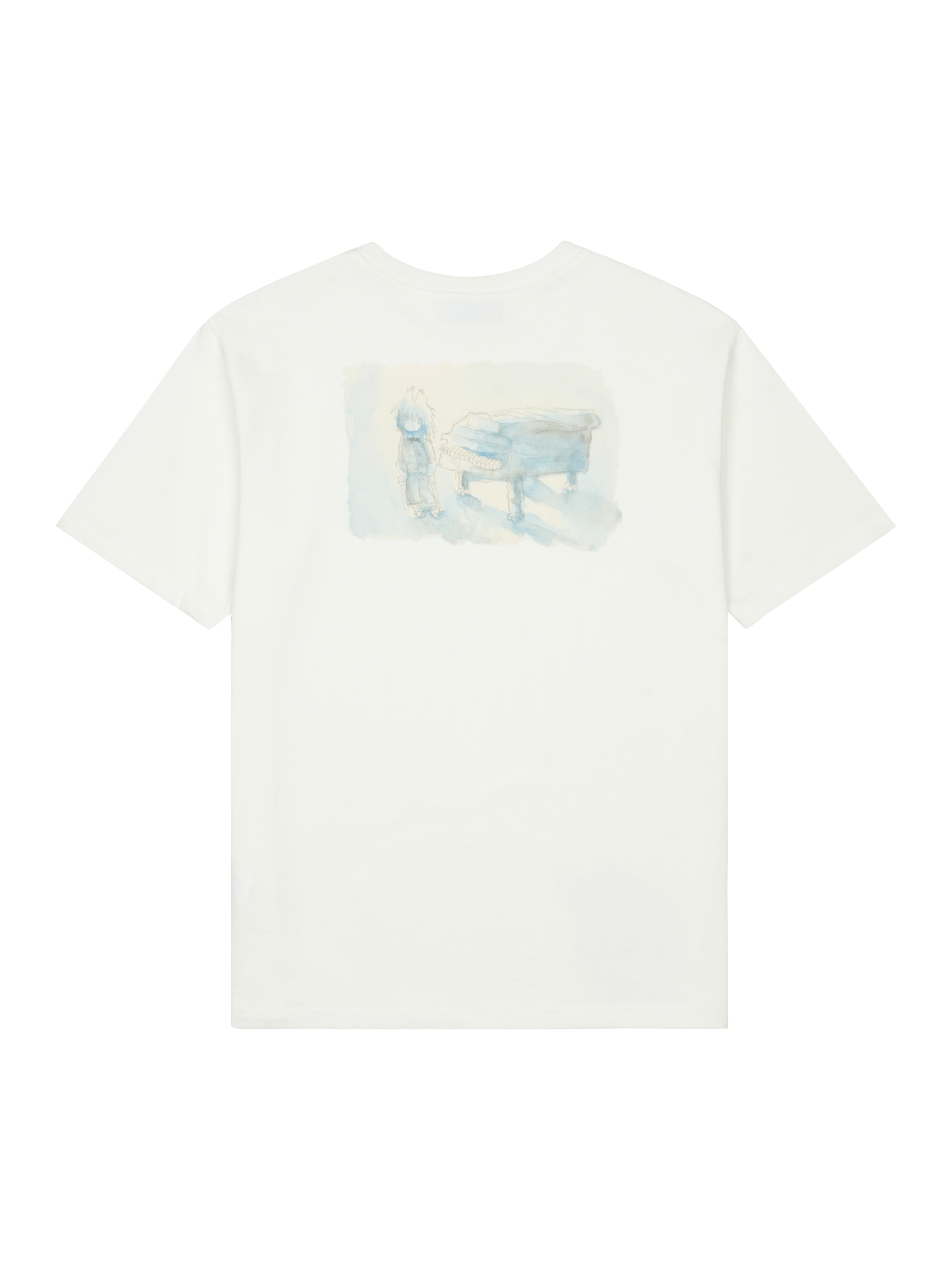San San Gear - San San X Yuminha Piano T-Shirt (White) product image 2 | TRAB K-Fashion Australia
